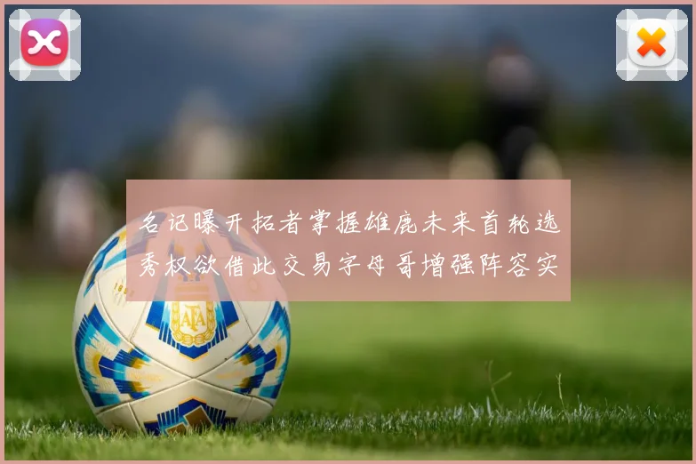 名记曝开拓者掌握雄鹿未来首轮选秀权欲借此交易字母哥增强阵容实力